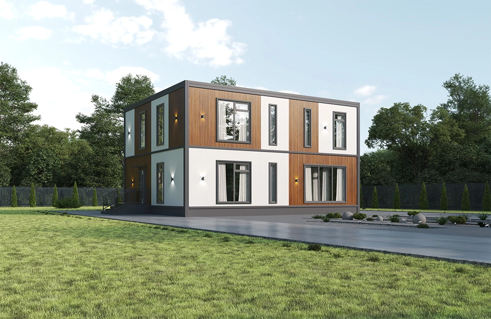 Двухэтажный модульный дом под ключ Быстровозводимый дом ULTRA 236